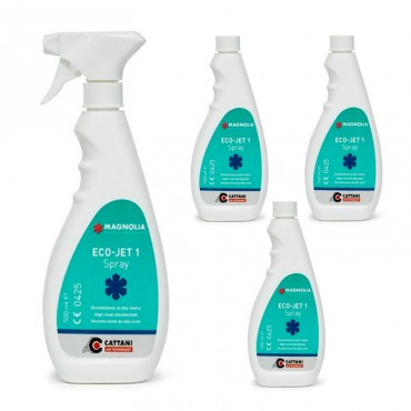 Spray Desinfectante Superficies Virucida Eco-Jet 1 Magnolia (4 x 500 ml) Cattani